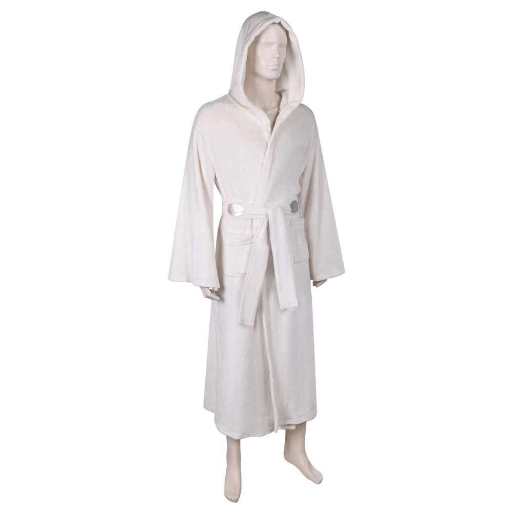 Robe de bain en flanelle unisexe Princess Leia Costume de cosplay Tenue de carnaval d'Halloween