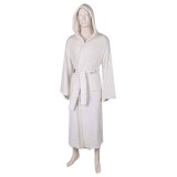 Robe de bain en flanelle unisexe Princess Leia Costume de cosplay Tenue de carnaval d'Halloween
