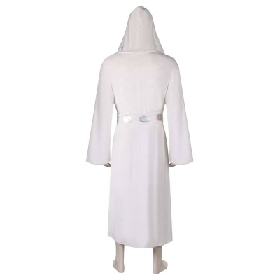 Robe de bain en flanelle unisexe Princess Leia Costume de cosplay Tenue de carnaval d'Halloween
