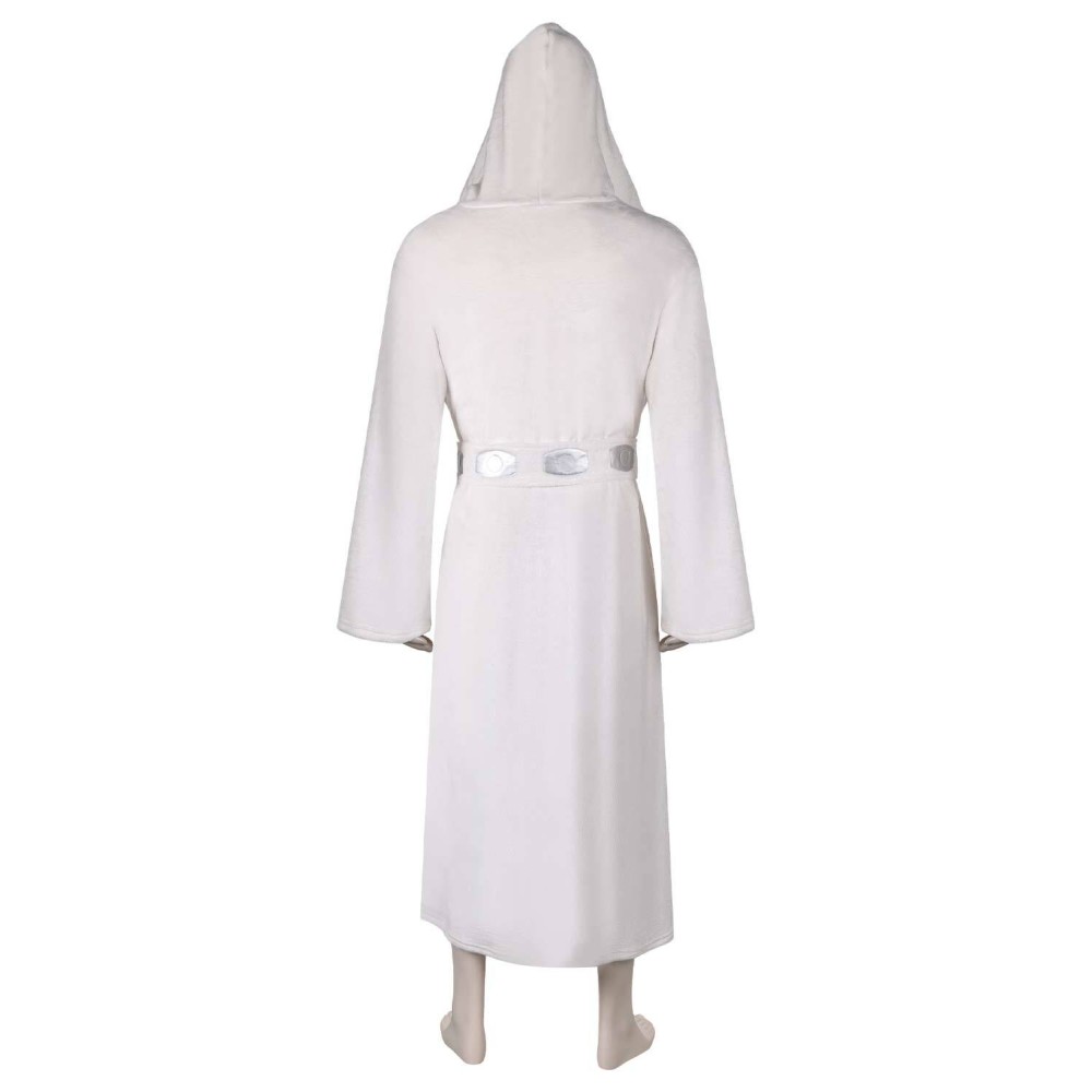 Robe de bain en flanelle unisexe Princess Leia Costume de cosplay Tenue de carnaval d'Halloween