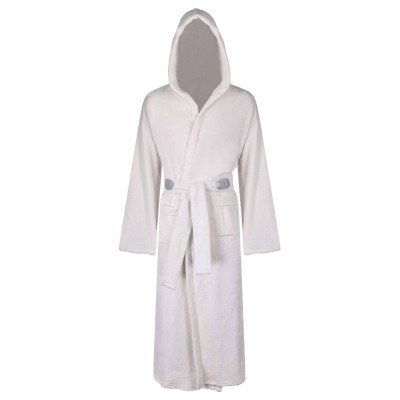 Robe de bain en flanelle unisexe Princess Leia Costume de cosplay Tenue de carnaval d'Halloween