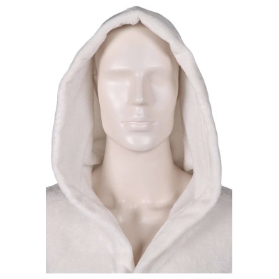 Robe de bain en flanelle unisexe Princess Leia Costume de cosplay Tenue de carnaval d'Halloween