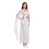 Un nouvel espoir Costume de cosplay de la princesse Leia Organa Solo Tenue de Halloween Carnaval