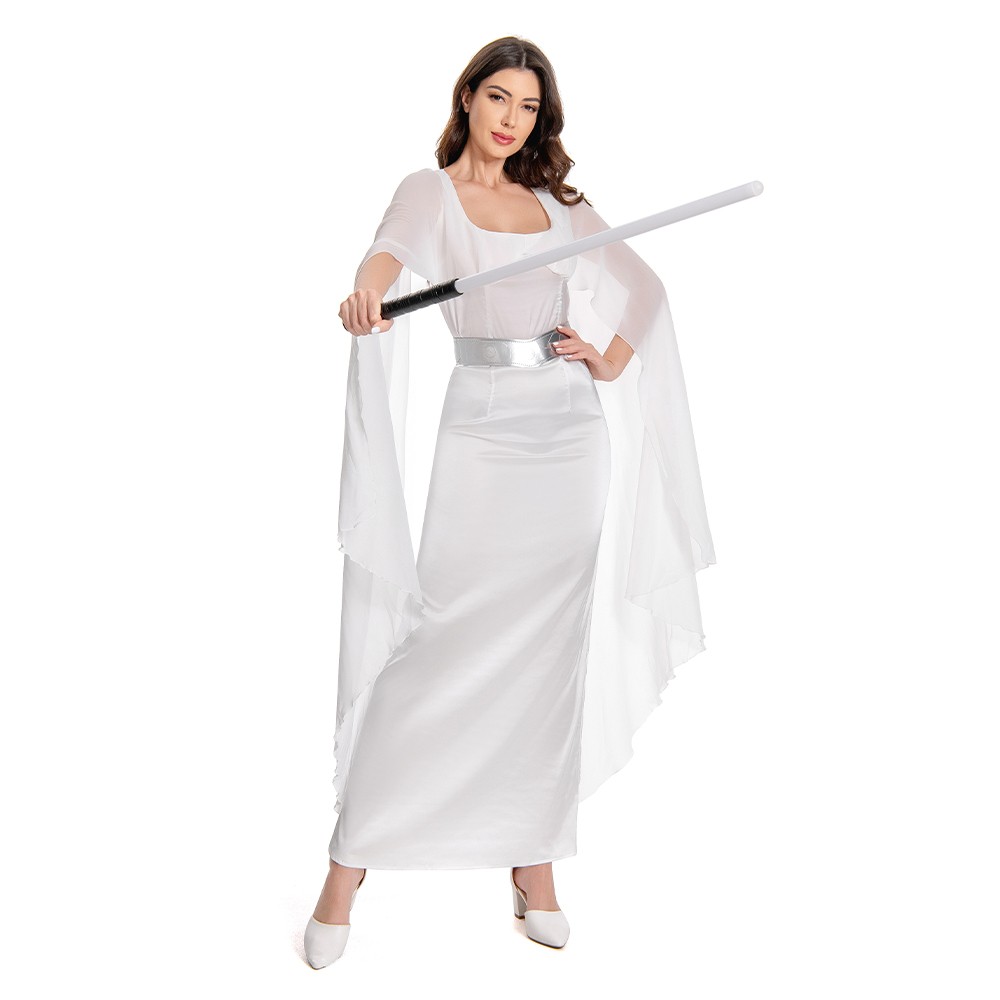 Un nouvel espoir Costume de cosplay de la princesse Leia Organa Solo Tenue de Halloween Carnaval