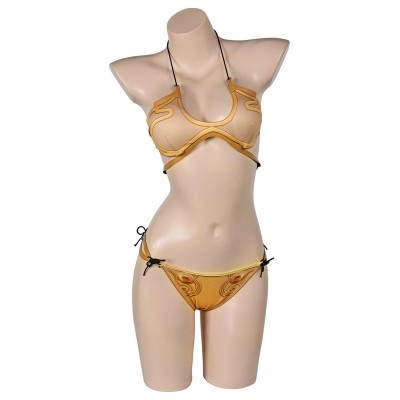 Princess Leia Organa Solo Printed Top Bikinis Set Swimsuit Suit Cosplay Costume Halloween Carnival Outfit
