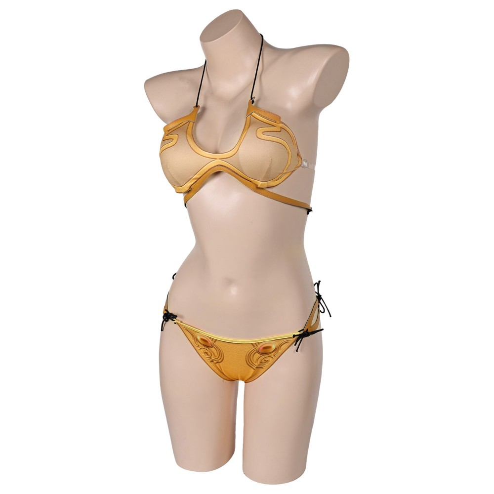 Princess Leia Organa Solo Printed Top Bikinis Set Swimsuit Suit Cosplay Costume Halloween Carnival Outfit