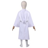 Princess Leia Organa Solo Kids Girls White Dress Suit Cosplay Costume Halloween Carnival Outfit