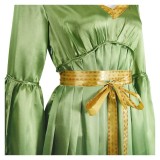 Princess Leia Green Long Sleeves Dress Party Cosplay Costume Halloween Carnival