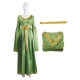 Princess Leia Green Long Sleeves Dress Party Cosplay Costume Halloween Carnival