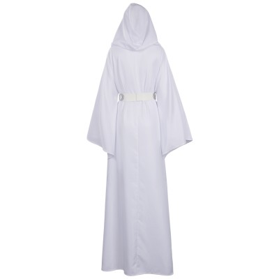 Princess Leia White Dress Suit Cosplay Costume Halloween Carnival Outfit