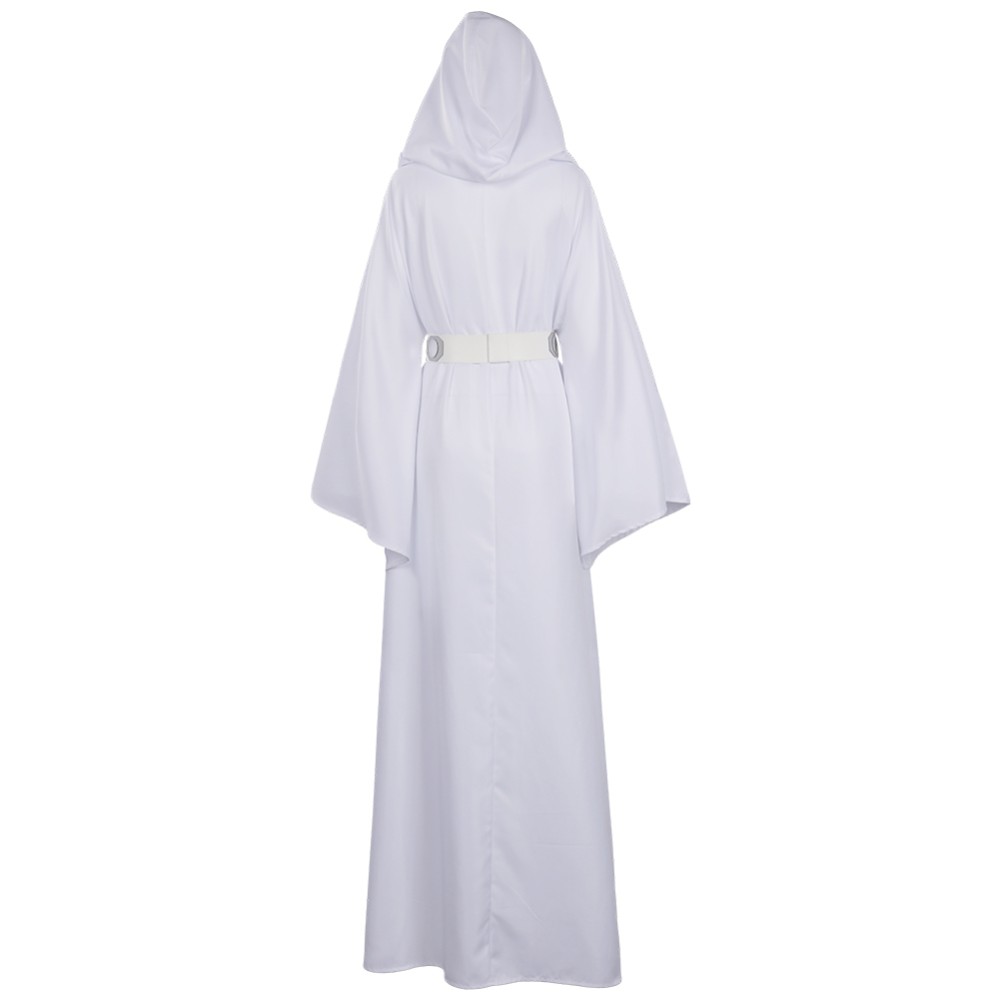 Princess Leia White Dress Suit Cosplay Costume Halloween Carnival Outfit