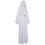 Princess Leia White Dress Suit Cosplay Costume Halloween Carnival Outfit