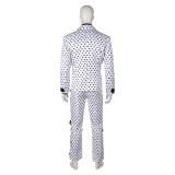 Prince Rogers Nelson Costume de Cosplay Black Dot White Suit des années 90 Tenue pour Halloween Carnaval