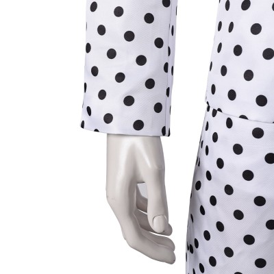 Prince Rogers Nelson Costume de Cosplay Black Dot White Suit des années 90 Tenue pour Halloween Carnaval