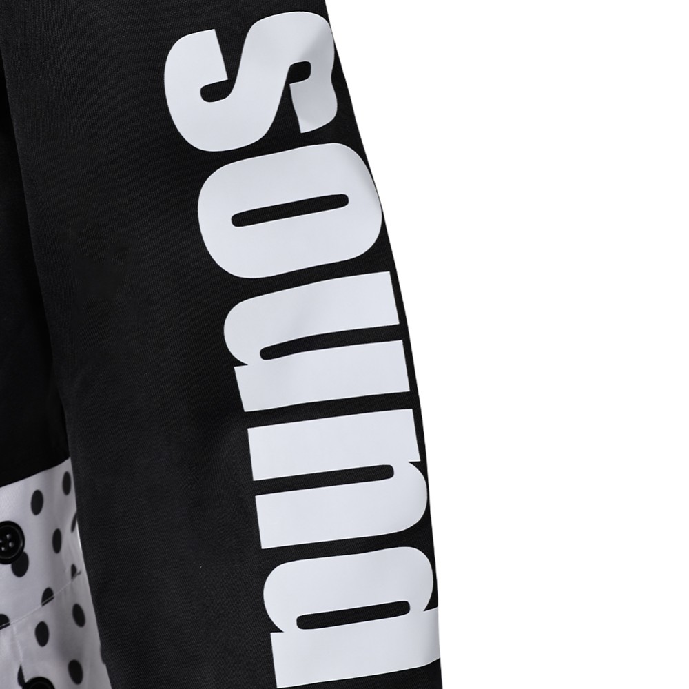 Prince Rogers Nelson Costume de Cosplay Black Dot White Suit des années 90 Tenue pour Halloween Carnaval