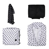 Prince Rogers Nelson Costume de Cosplay Black Dot White Suit des années 90 Tenue pour Halloween Carnaval