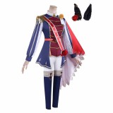 Pretty Derby Rose Kingdom Women Blue Uniform Cosplay Costume Halloween Carnival Outfit