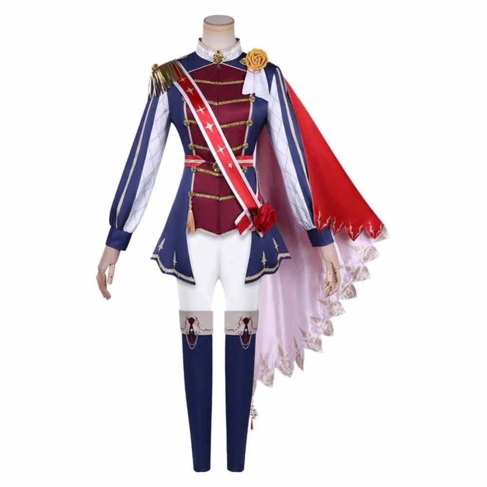 Pretty Derby Rose Kingdom Women Blue Uniform Cosplay Costume Halloween Carnival Outfit
