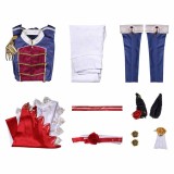 Pretty Derby Rose Kingdom Women Blue Uniform Cosplay Costume Halloween Carnival Outfit