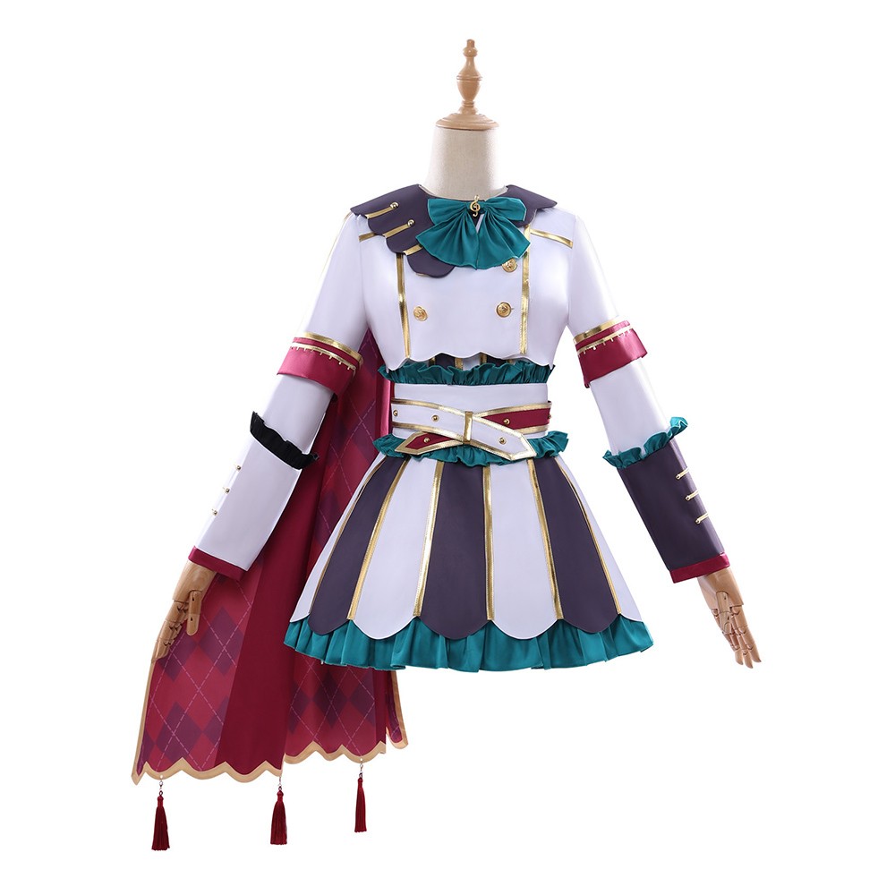 Pretty Derby Marche Lorraine Women White Cosplay Costume Halloween Carnival Outfit