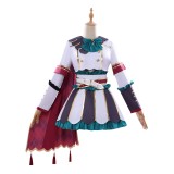 Pretty Derby Marche Lorraine Women White Cosplay Costume Halloween Carnival Outfit