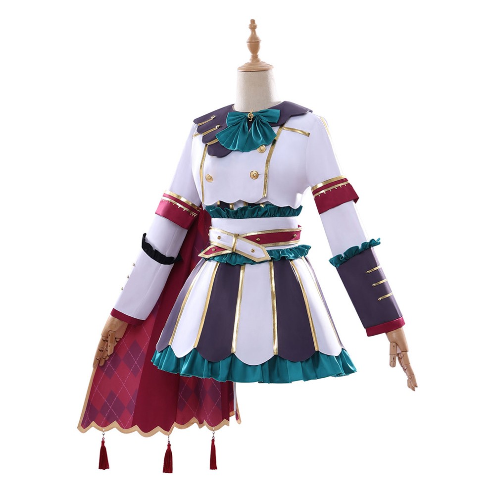 Pretty Derby Marche Lorraine Women White Cosplay Costume Halloween Carnival Outfit