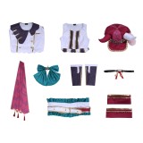 Pretty Derby Marche Lorraine Women White Cosplay Costume Halloween Carnival Outfit