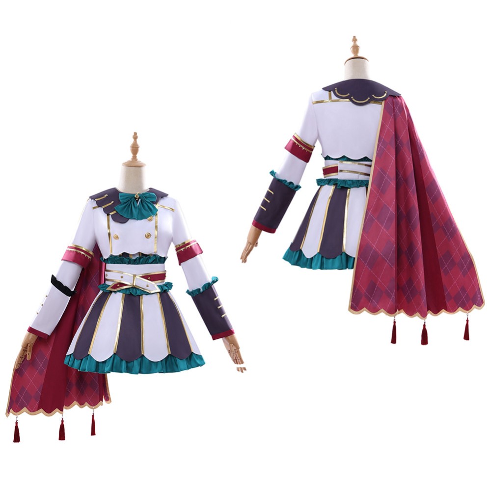 Pretty Derby Marche Lorraine Women White Cosplay Costume Halloween Carnival Outfit
