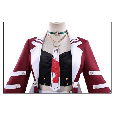 Pretty Derby Forever Young Women Red Cosplay Costume Halloween Carnival Outfit
