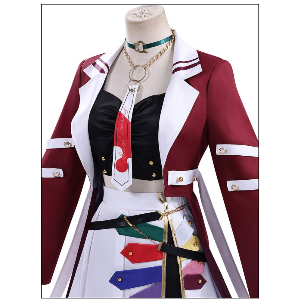Pretty Derby Forever Young Women Red Cosplay Costume Halloween Carnival Outfit