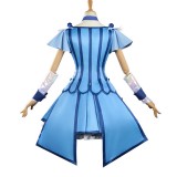 Pretty Cure Reika Aoki Women Blue Dress Cosplay Costume Halloween Carnival Outfit