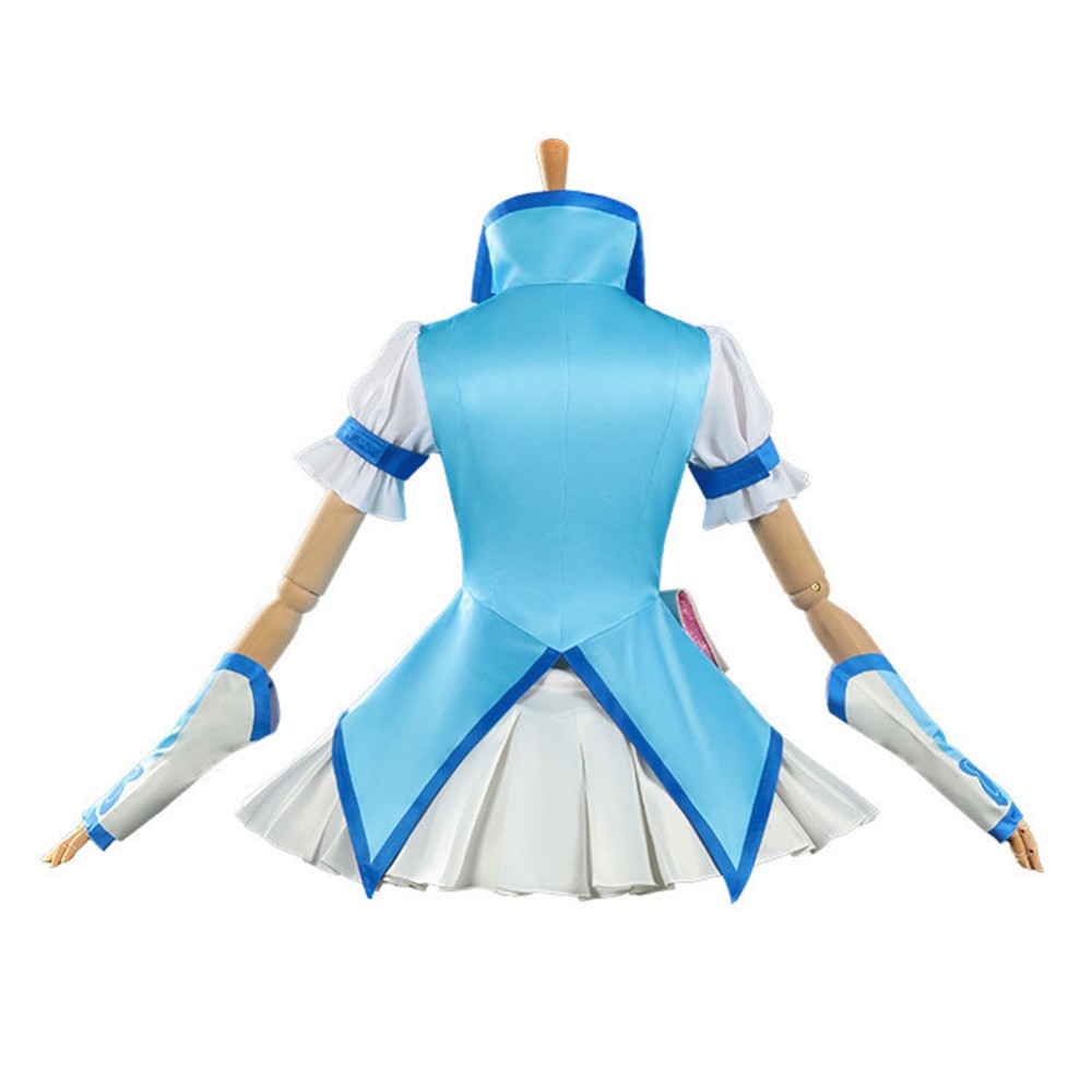 Pretty Cure Karen Minazuki Women Blue Dress Cosplay Costume Halloween Carnival