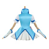 Pretty Cure Karen Minazuki Women Blue Dress Cosplay Costume Halloween Carnival