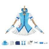 Pretty Cure Karen Minazuki Women Blue Dress Cosplay Costume Halloween Carnival