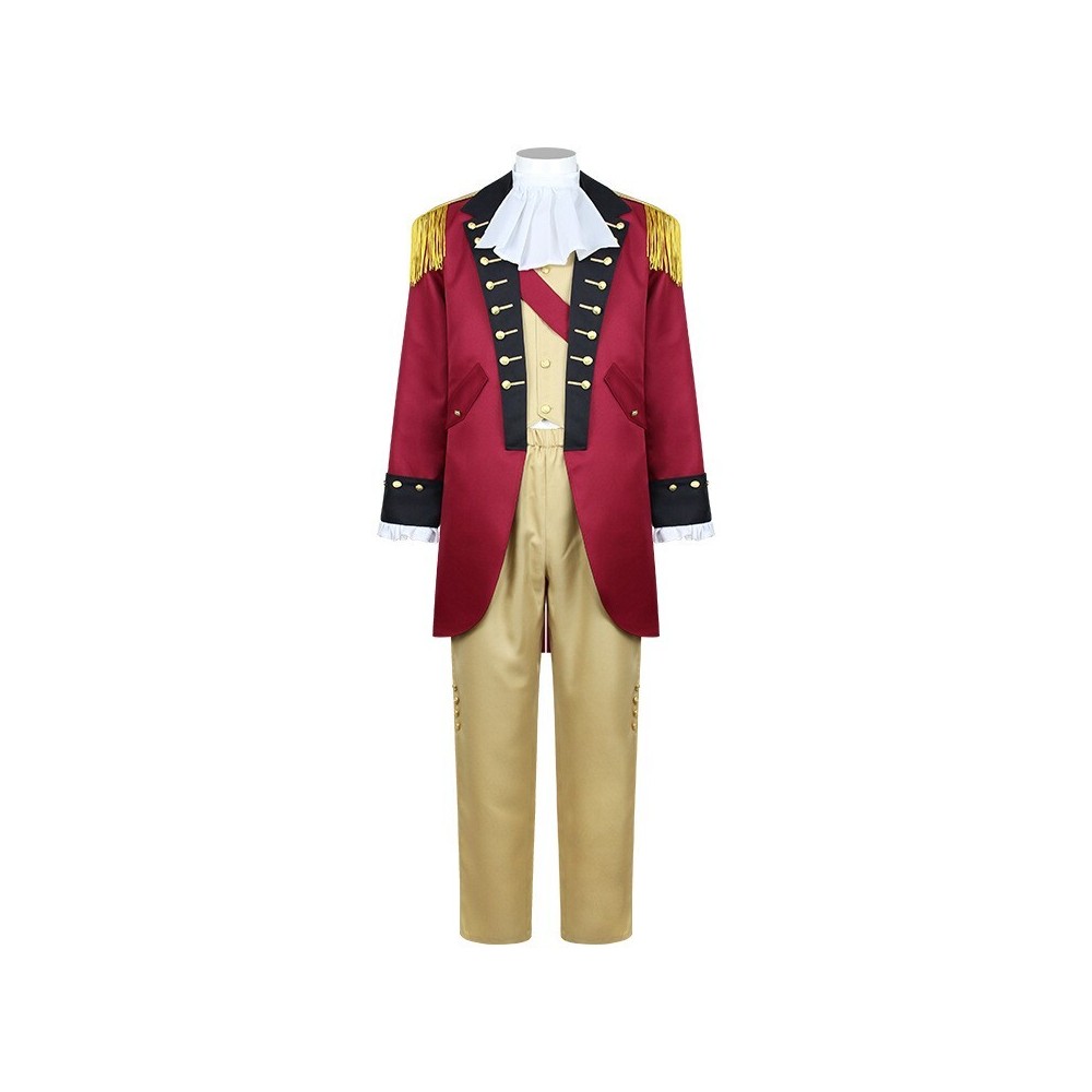 President George Washington Red Cosplay Costume Halloween Carnival Outfit