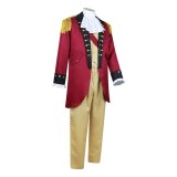 President George Washington Red Cosplay Costume Halloween Carnival Outfit
