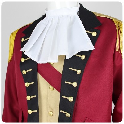 President George Washington Red Cosplay Costume Halloween Carnival Outfit