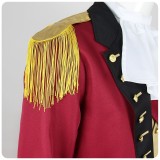 President George Washington Red Cosplay Costume Halloween Carnival Outfit