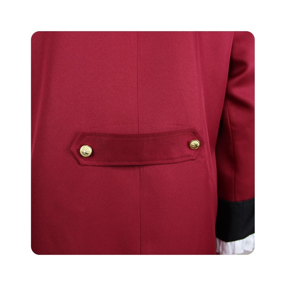 President George Washington Red Cosplay Costume Halloween Carnival Outfit