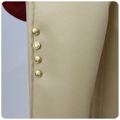 President George Washington Red Cosplay Costume Halloween Carnival Outfit