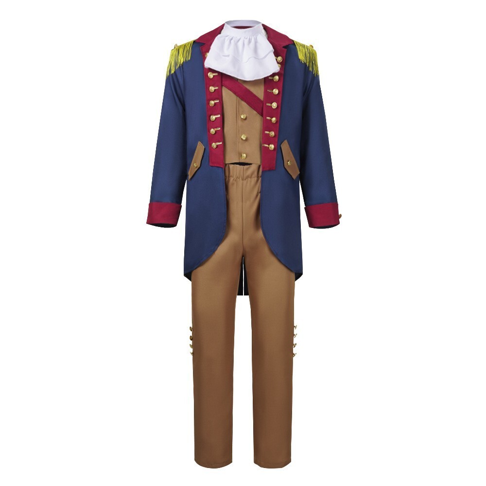 President George Washington Blue Cosplay Costume Halloween Carnival Outfit