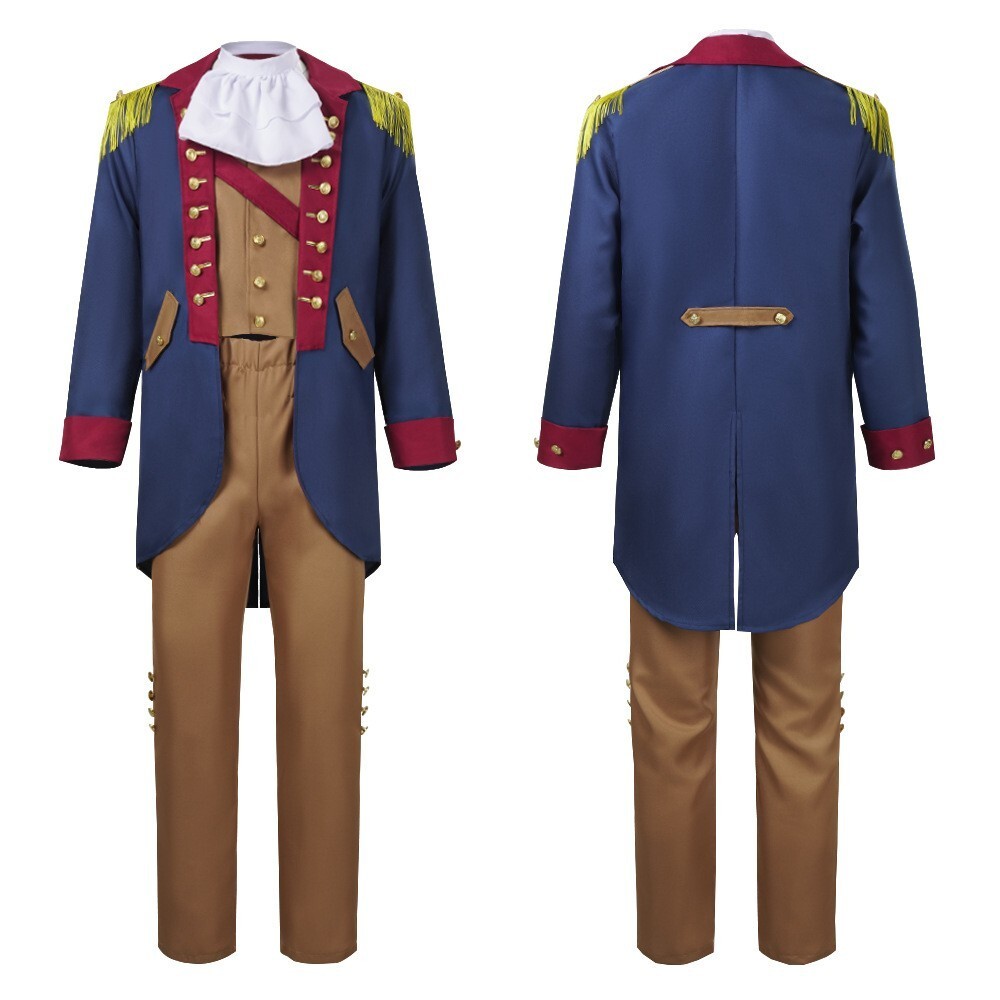 President George Washington Blue Cosplay Costume Halloween Carnival Outfit