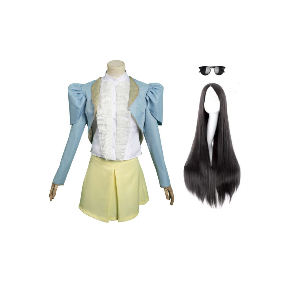 Costume de cosplay Bella Baxter Poor Things en bleu pour Halloween et carnaval