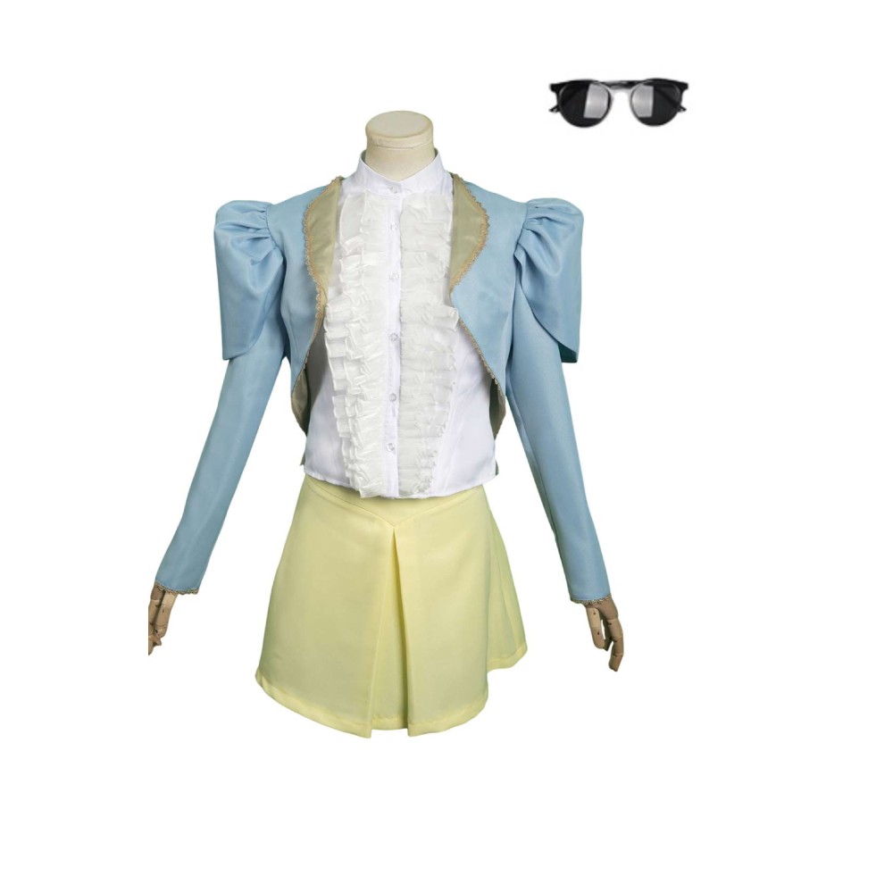 Costume de cosplay Bella Baxter Poor Things en bleu pour Halloween et carnaval