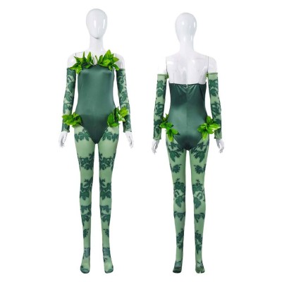 Poison Ivy Women Greem Jumpsuit Cosplay Costume Halloween Carnival Outfit