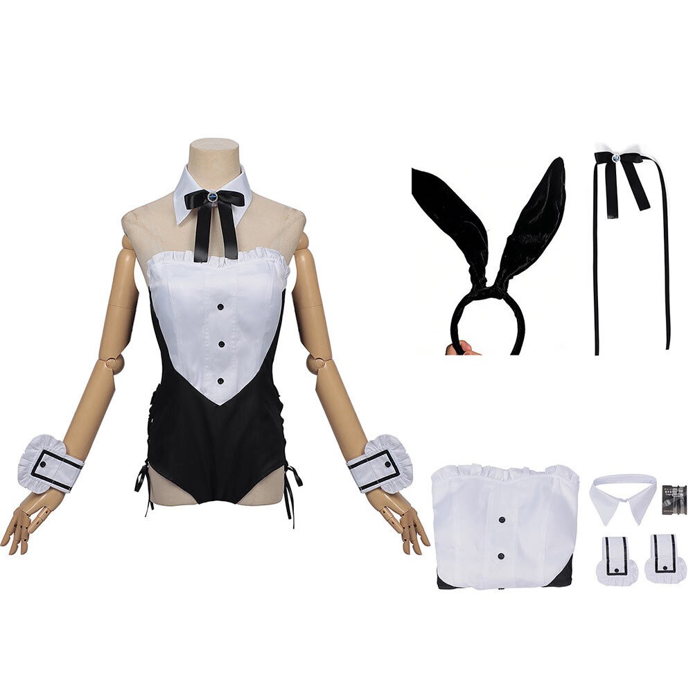 Jouer à des jeux de mort pour mettre de la nourriture sur la table Costume de cosplay de Yuuki Sorimachi Bunny Girl Carnaval d'Halloween