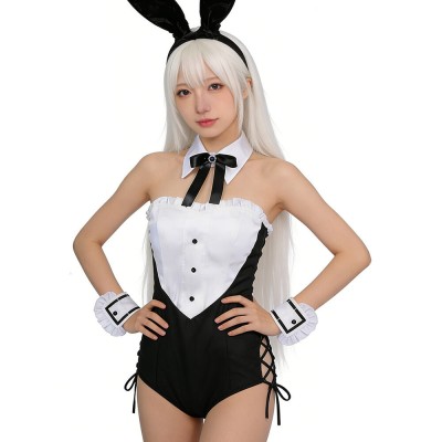 Jouer à des jeux de mort pour mettre de la nourriture sur la table Costume de cosplay de Yuuki Sorimachi Bunny Girl Carnaval d'Halloween