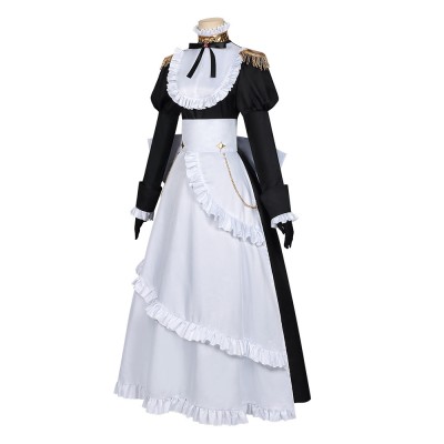 Playing Death Games to Put Food on the Table Benya Women Maid Dress Cosplay Costume Halloween Carnival Outfit
