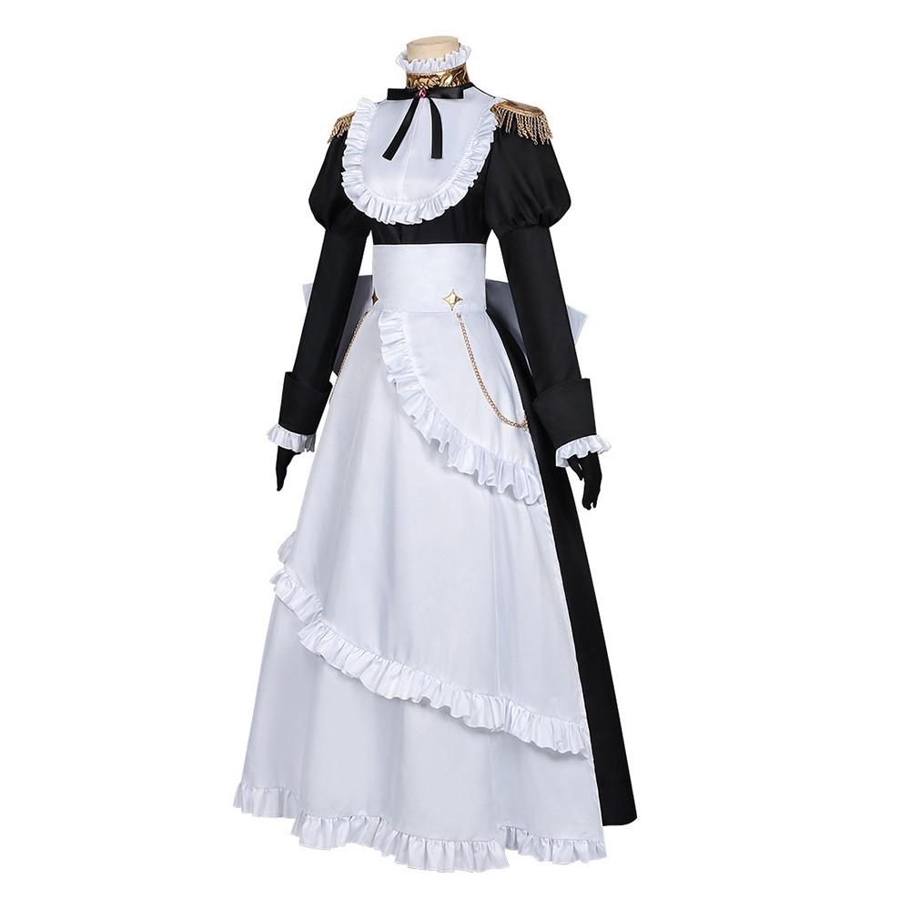 Playing Death Games to Put Food on the Table Benya Women Maid Dress Cosplay Costume Halloween Carnival Outfit
