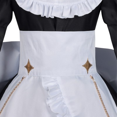 Playing Death Games to Put Food on the Table Benya Women Maid Dress Cosplay Costume Halloween Carnival Outfit